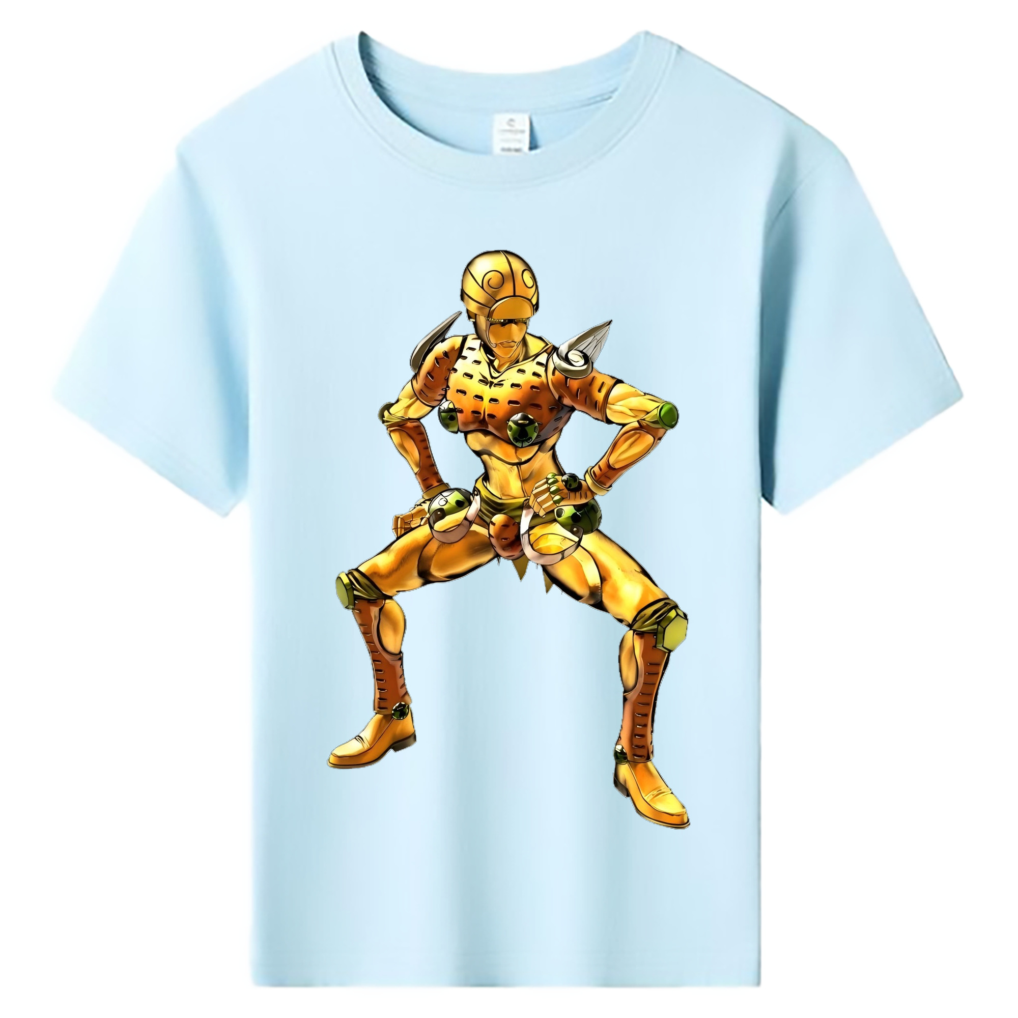 （画像用） ジョジョの奇妙な冒険 ジョルノ?ジョバァーナ JoJo's Bizarre Adventure Giorno Giovanna 綿100％キッズTシャツ（フロントプリント）